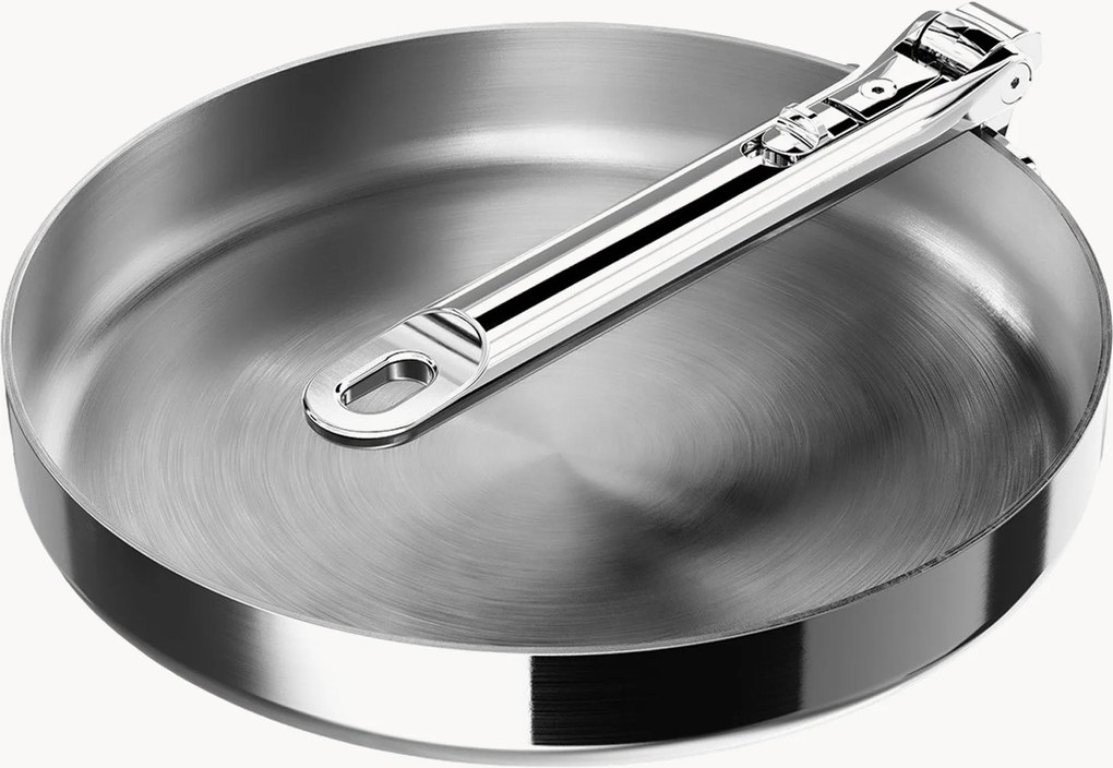 Frigideira em aço inoxidável com pega dobrável Space