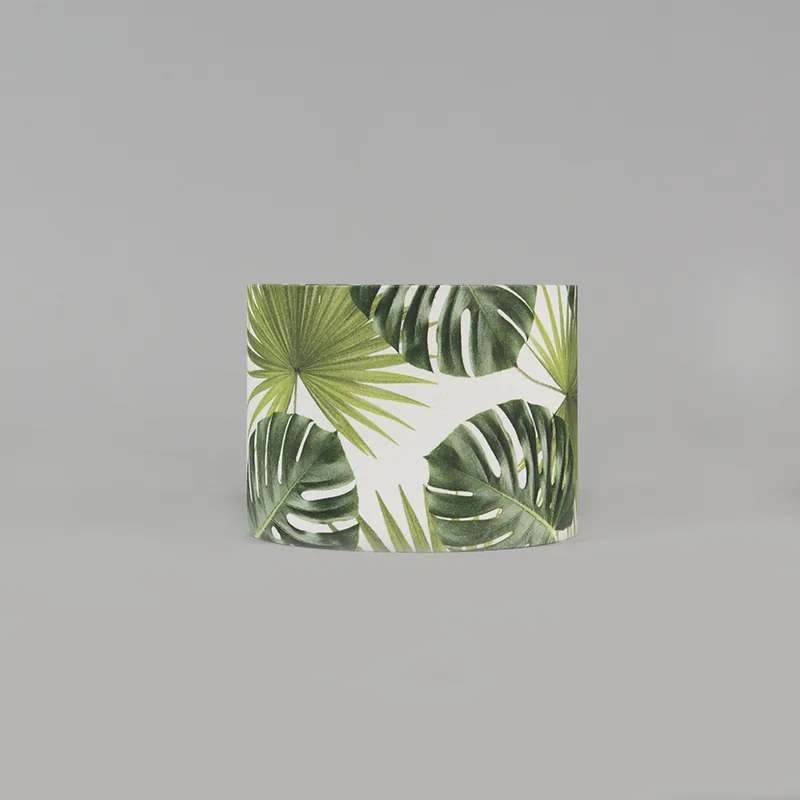 Abajur de algodão com design de folha redondo 20/20/15 - Leaf Moderno
