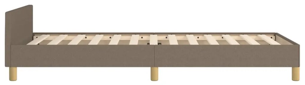 Estrutura cama sem colchão 90x200 cm tecido cinza-acastanhado