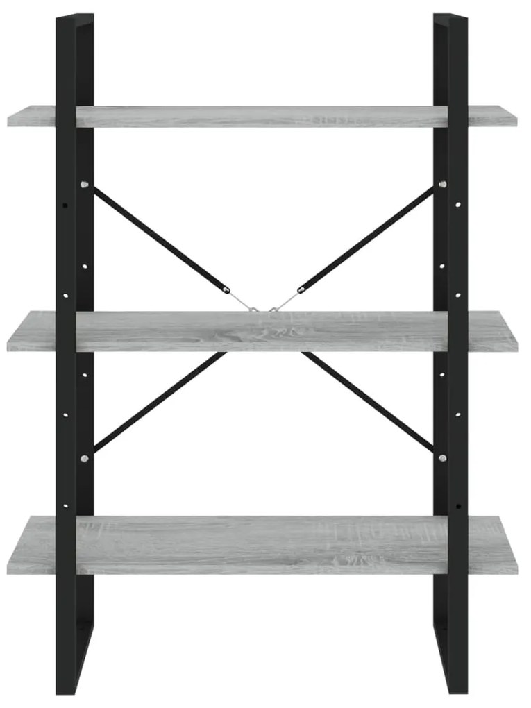 Estante 5 prat. 80x30x175 cm derivados madeira cinzento sonoma