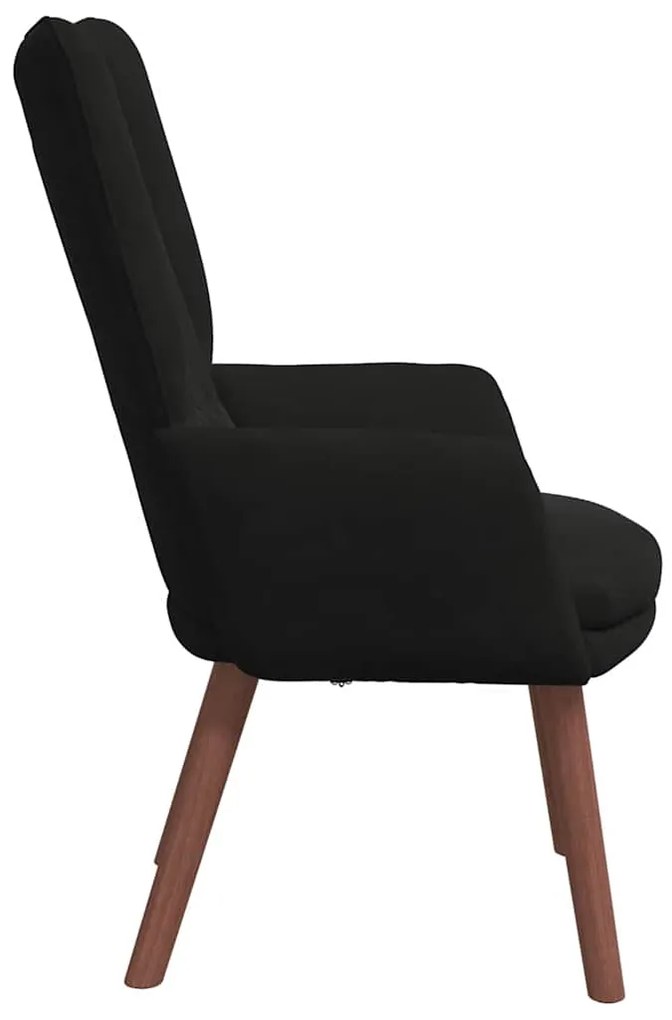 Poltrona Relaxante vidaXL Velo Preto