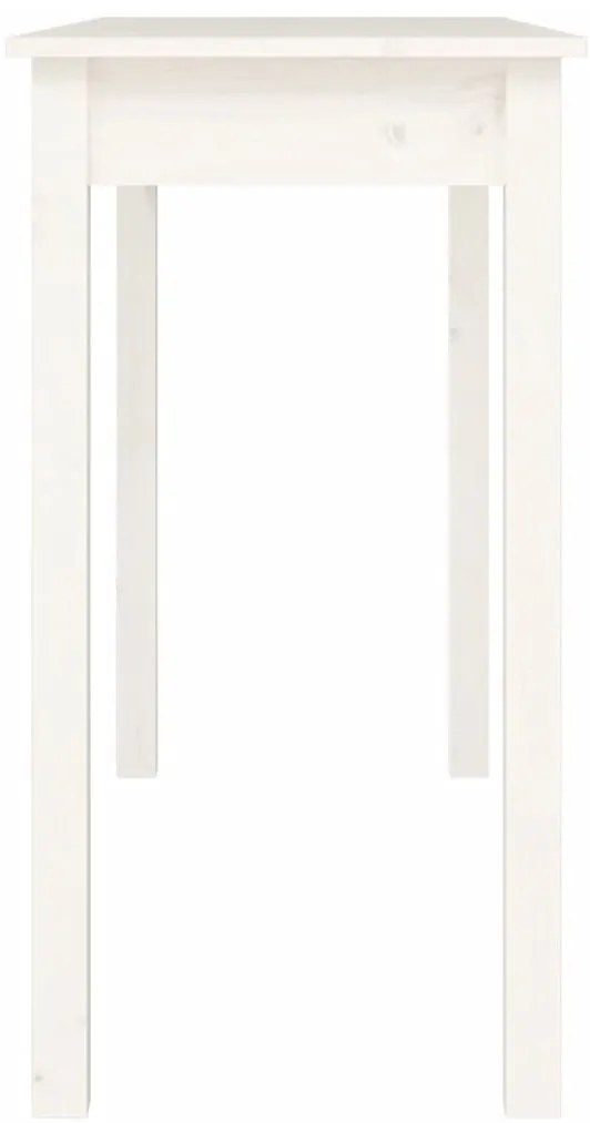 Mesa consola 110x40x75 cm madeira de pinho maciça branco