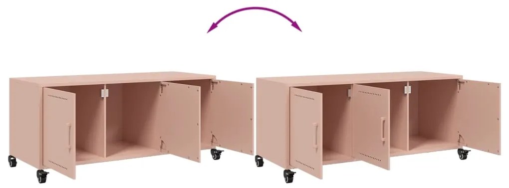 Móvel de TV 100,5x39x43,5 cm aço rosa