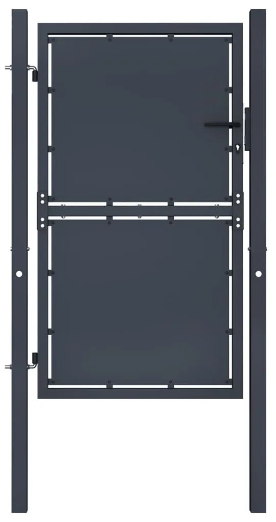 vidaXL Portão de jardim 100x200 cm aço antracite