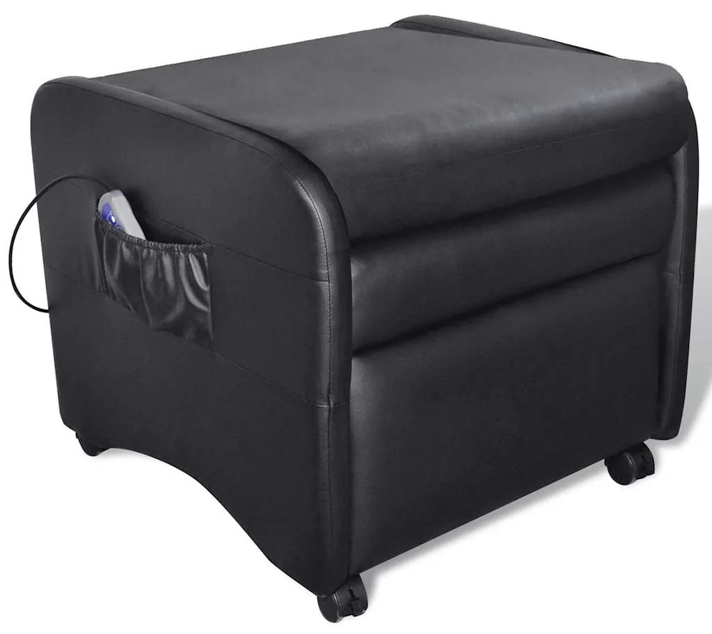 Cadeira de massagens couro artificial preto