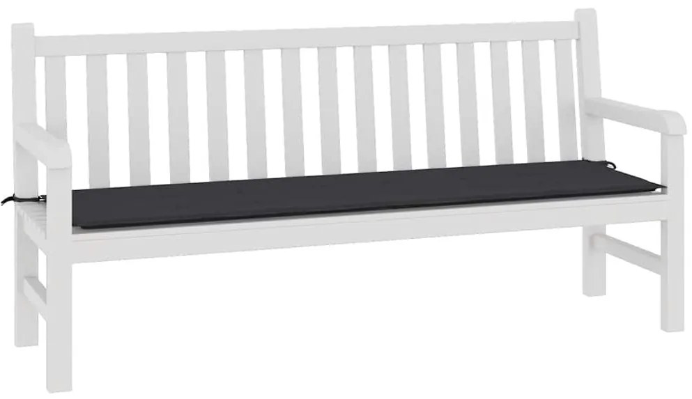 Almofadão p/ banco de jardim 180x50x4 cm tecido oxford preto