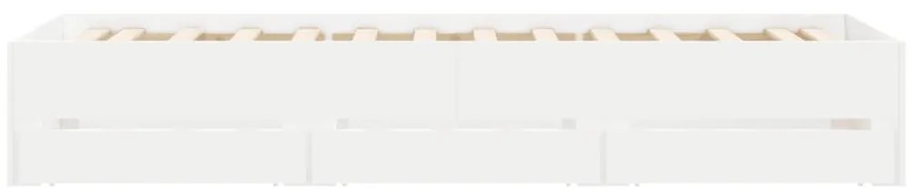 Estrutura cama c/ gavetas 90x190 cm derivados de madeira branco
