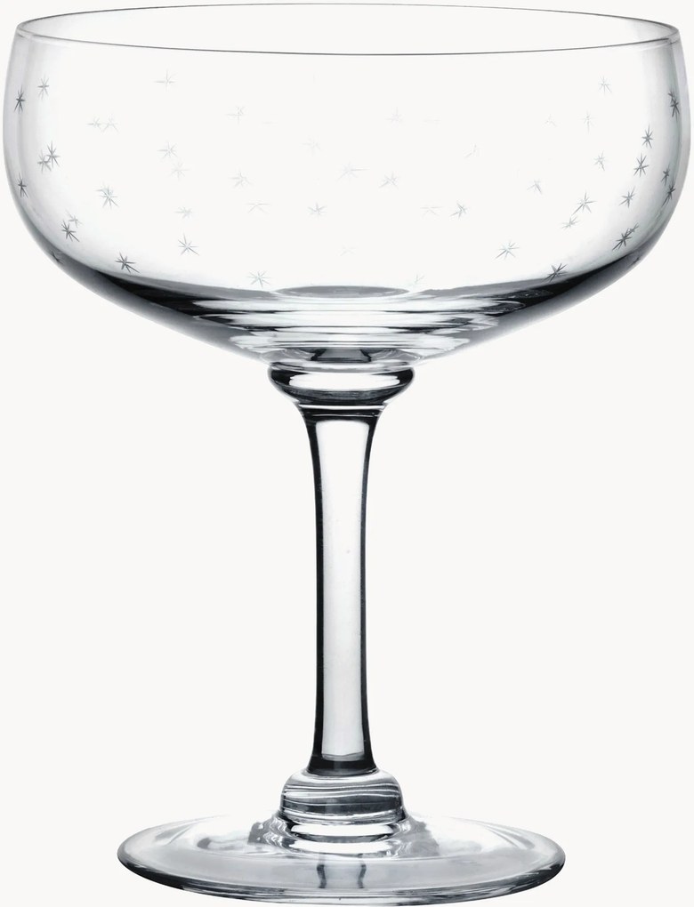 Copos de cocktail em cristal artesanal Stars, conjunto de 4