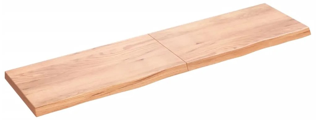 vidaXL Prateleira de parede 200x50x(2-6) cm carvalho tratado castanho