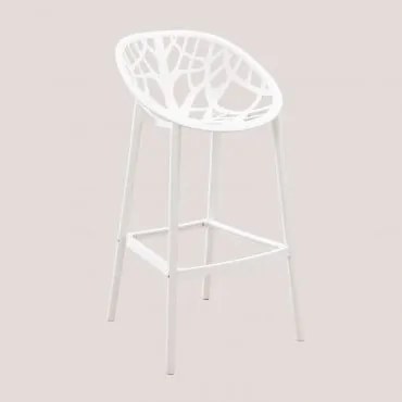 Banqueta Alta De Minérios Branco & ↑75 Cm - Sklum