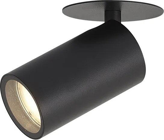 Conjunto de 6 focos embutidos modernos pretos GU10 50mm IP44 - Chels