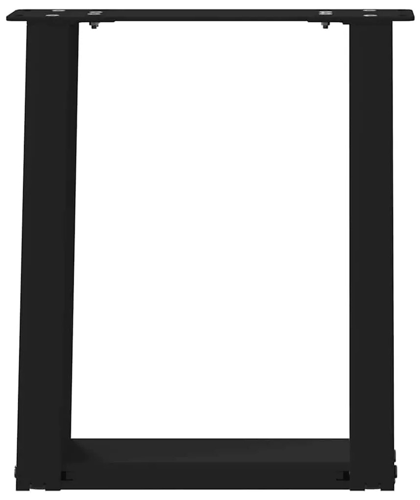 Pés para mesa de centro em formato de U, 2 peças, preto, 28x(42-43) cm