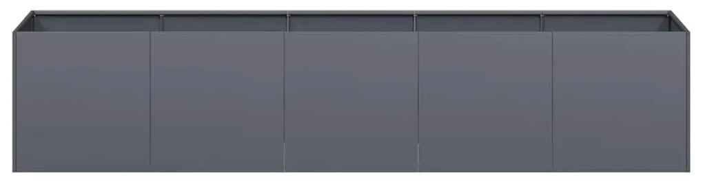 Vaso floreira 200x40x40 cm aço laminado a frio antracite
