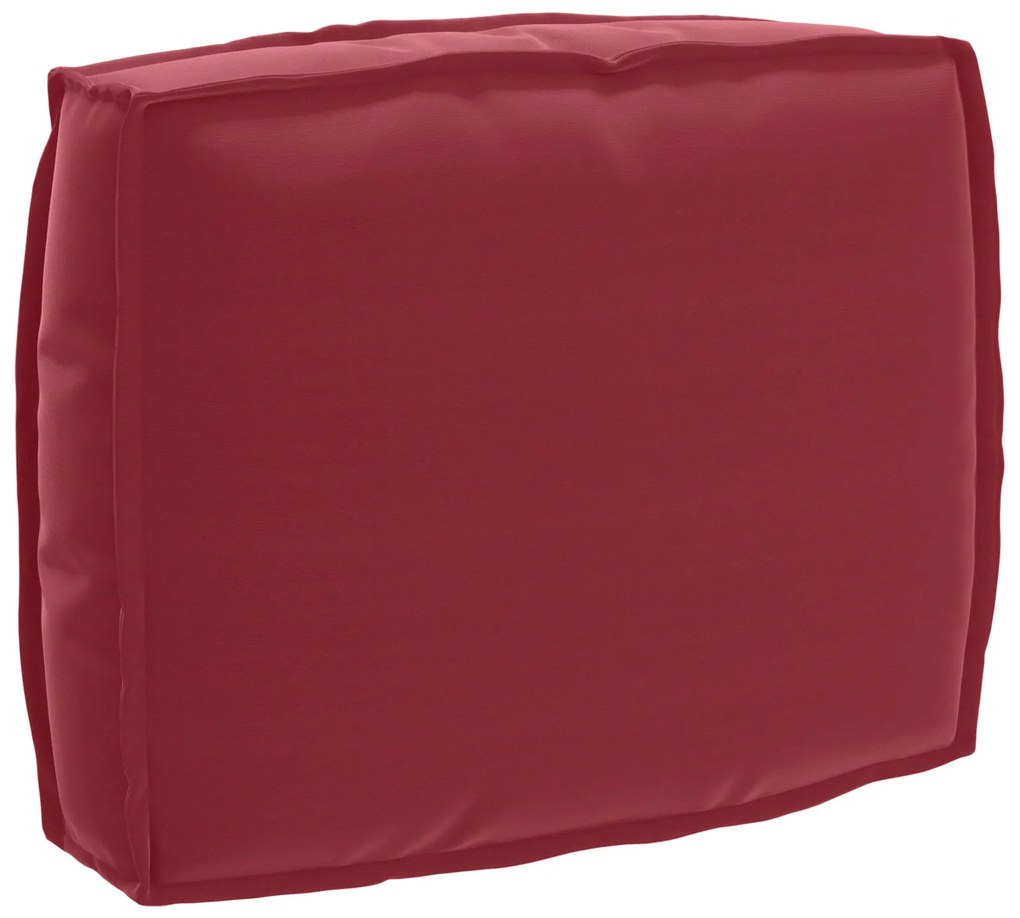 Conjunto de Almofadas para Palete 2 Peças Vermelho Vinho Tecido Oxford