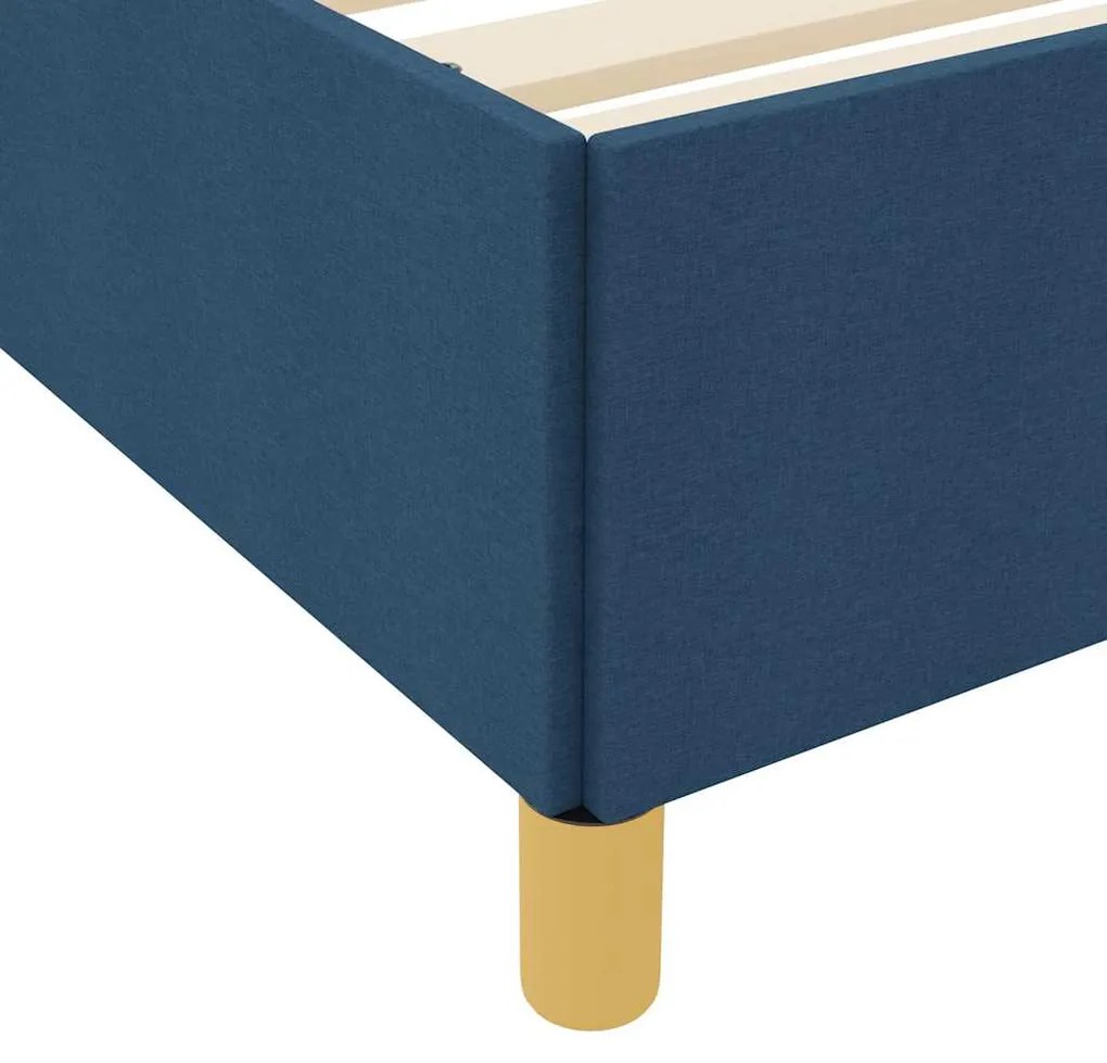 Cama Box Outros Azul e Branco 160 x 200 cm tecido