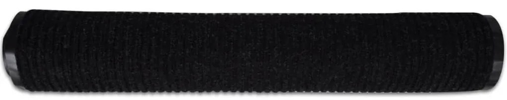 Tapete de entrada com nervuras PVC Preto 90 X 150 cm