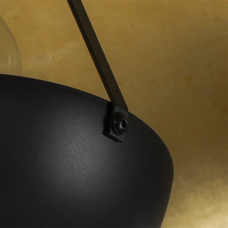 Candeeiro de pé preto com dourado 42 cm tripé ajustável - Magnax