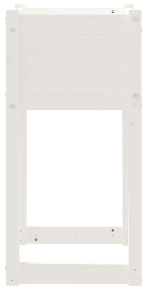 Vasos/floreiras 2 pcs 40x40x81 cm pinho maciço branco