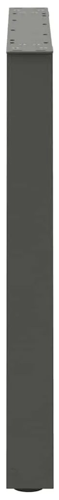 Pés para mesa de jantar em V, 3 peças, antracite, 70x(72-73,3) cm, aço