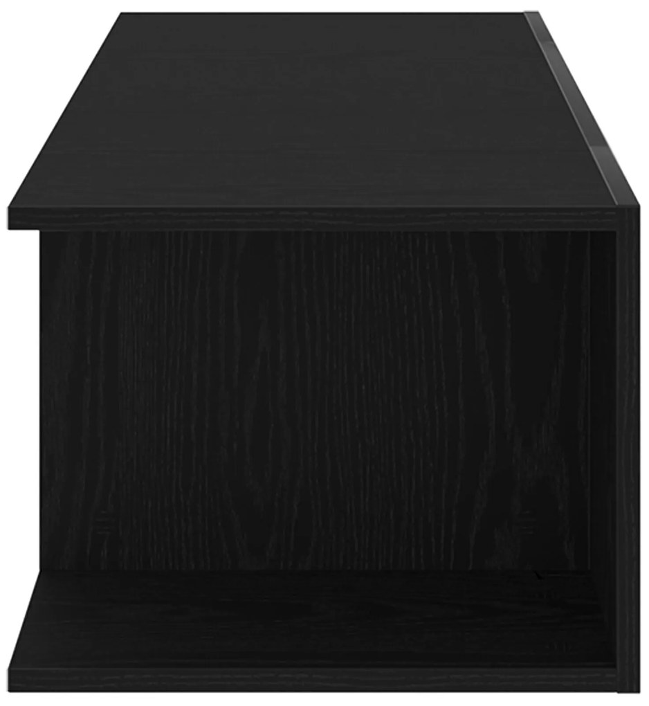 Armário de TV vidaXL com Luzes LED Carvalho Preto 90x39x30 cm Madeira