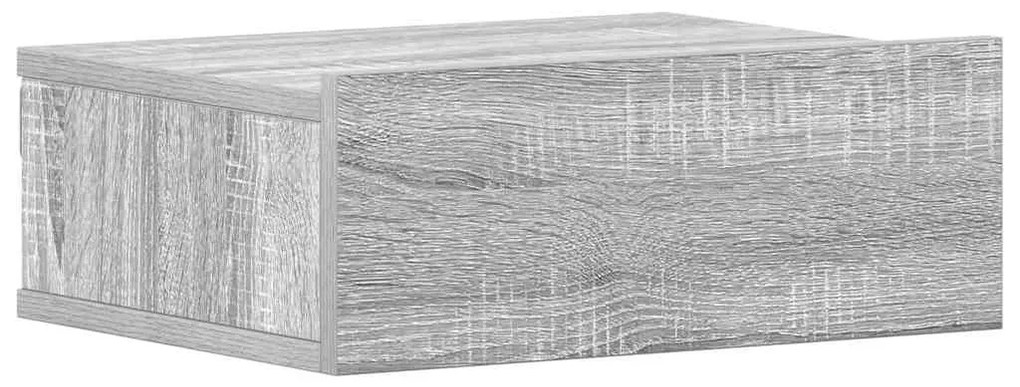 Mesas cabeceira suspensas 40x30x15 cm cor sonoma cinzento