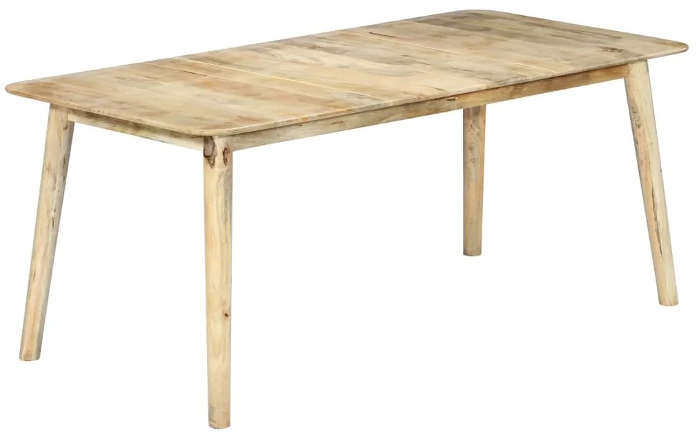 vidaXL Mesa de jantar madeira de mangueira maciça 180x90x76 cm