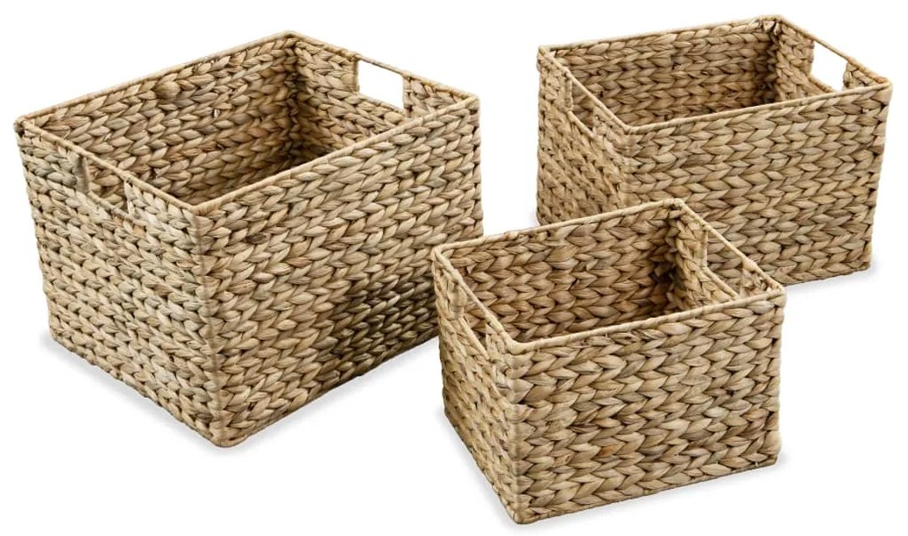 Conjunto cestos de arrumação 3 pcs jacinto de água