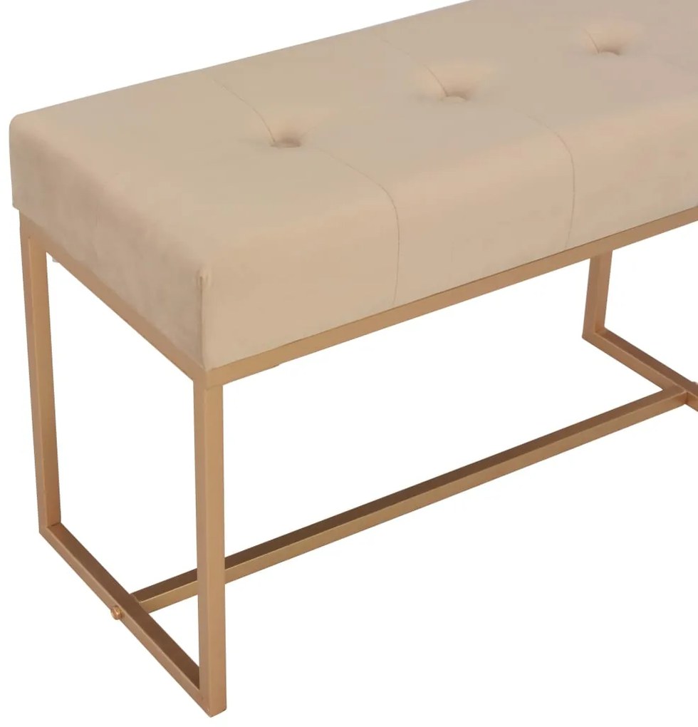 Banco 80 cm veludo bege