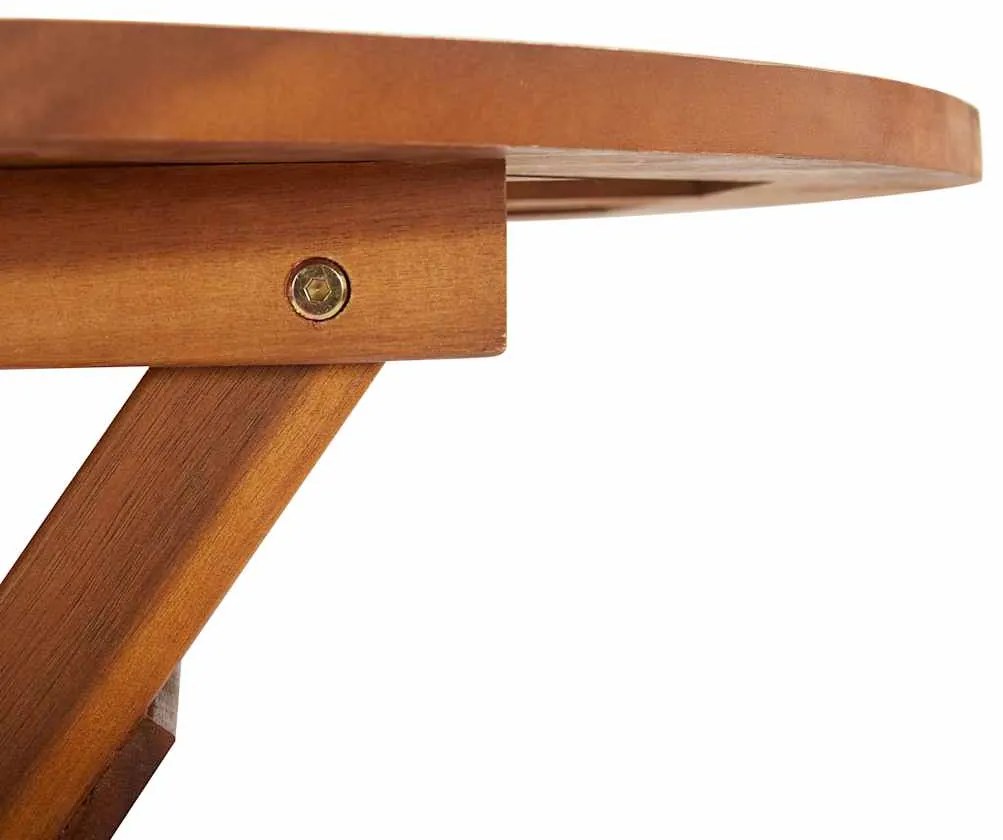 Mesa de jardim dobrável 60x75 cm madeira de acácia maciça