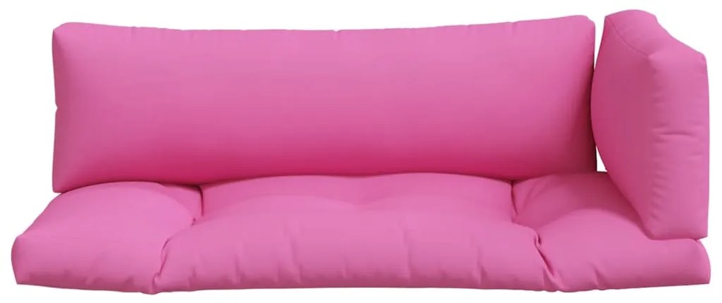 Almofadões p/ móveis de paletes 3 pcs tecido oxford rosa