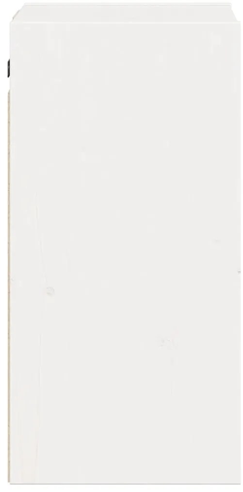Mesas de cabeceira 2 pcs 30x30x60 cm pinho maciço branco