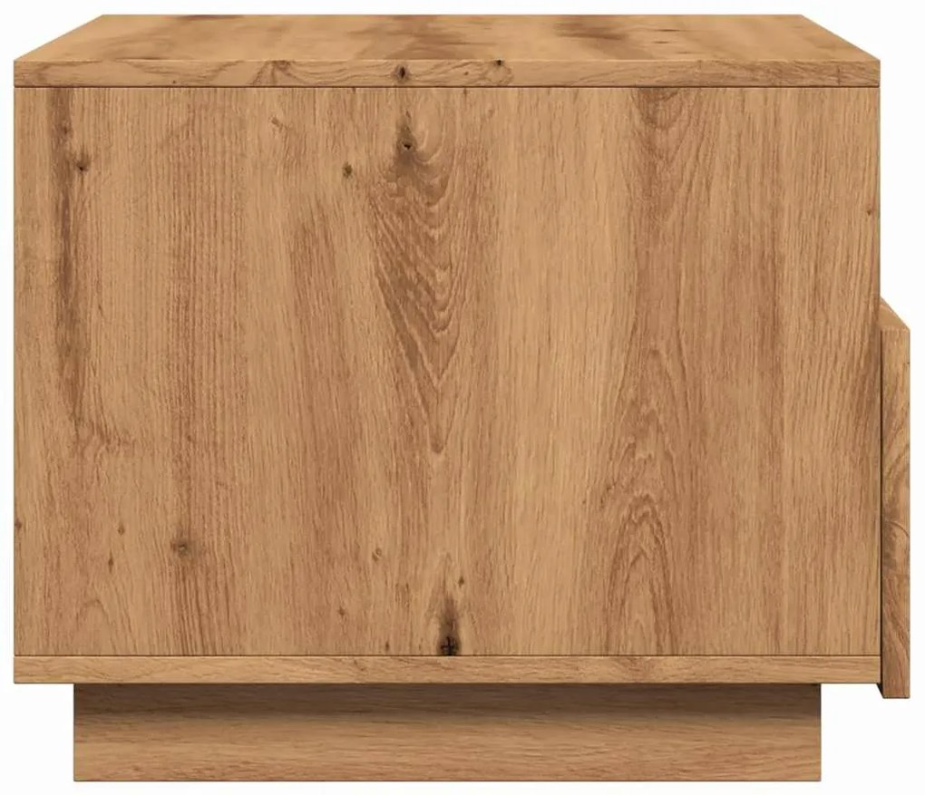 Mesa de centro com luzes LED 50x49x40 cm carvalho artesanal