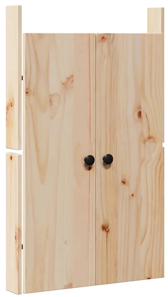 Portas de Cozinha Externa 2 pcs 50x9x82 cm Madeira Maciça de Pinho