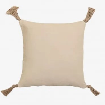 Almofada Quadrada 45x45 Cm Em Algodão Almiz Beige Creme - Sklum