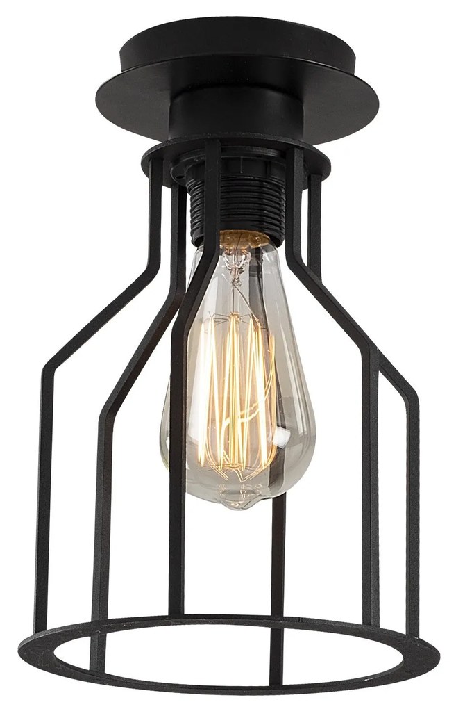 Candeeiro de Teto Alacati – Preto – 17 cm x 26 cm