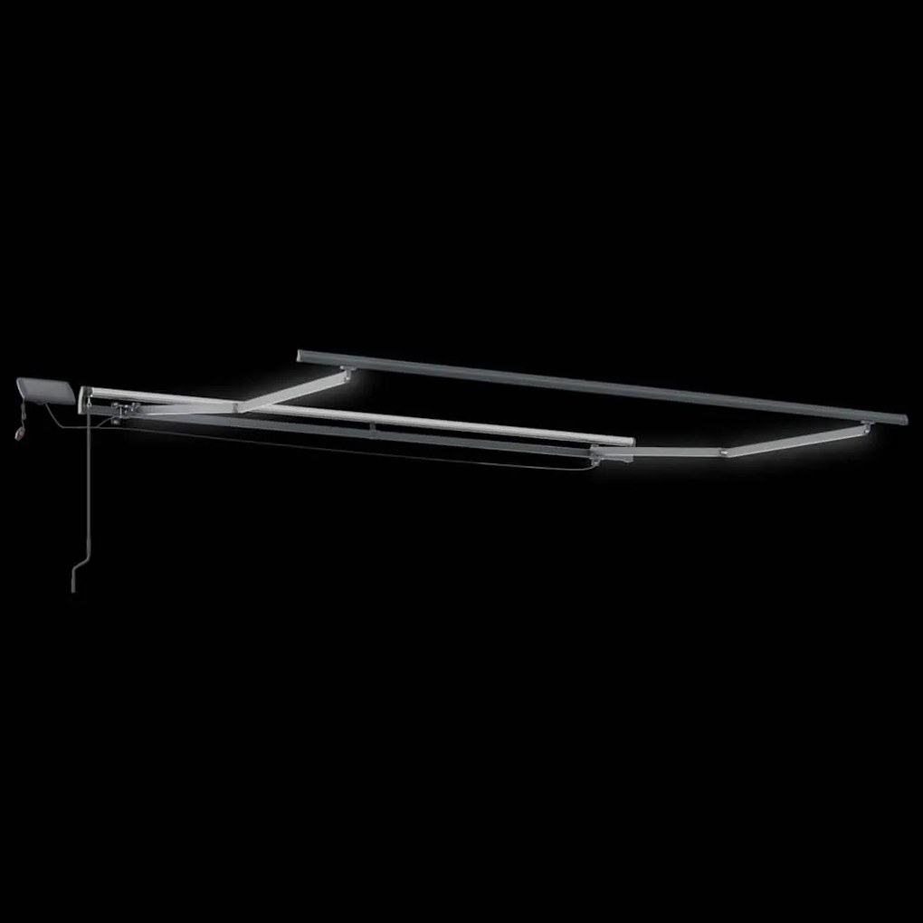 Toldo Retrátil Manual vidaXL com LED Vermelho 300x250 cm