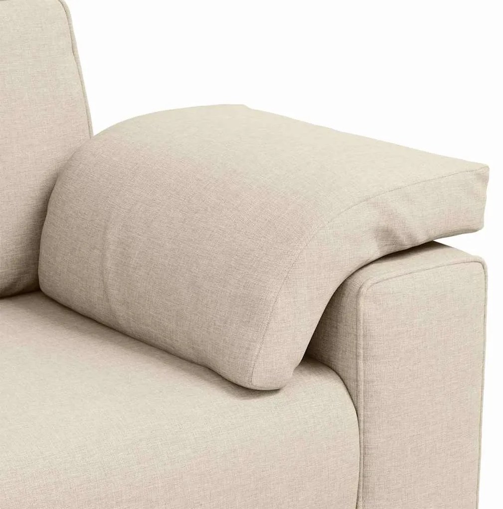 Sofa de 3 Peças de Linho 178 cm