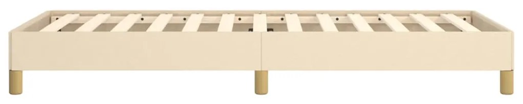 Estrutura de cama 90x190 cm tecido cor creme