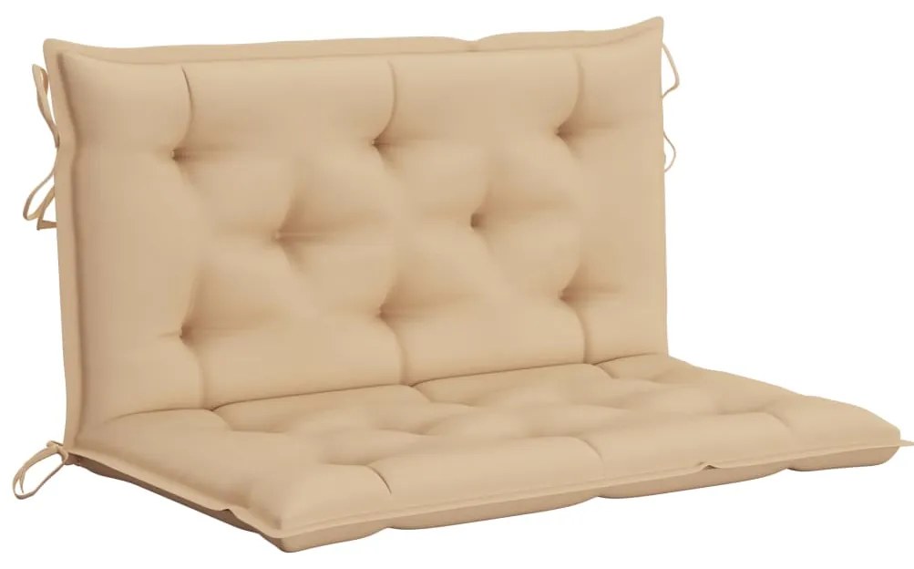 Banco baloiço 2 lug. bambu c/ folhas palmeira e almofadão 202cm