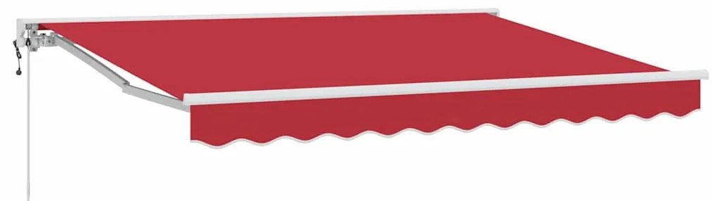 Toldo Retrátil Manual Vermelho 350x200 cm