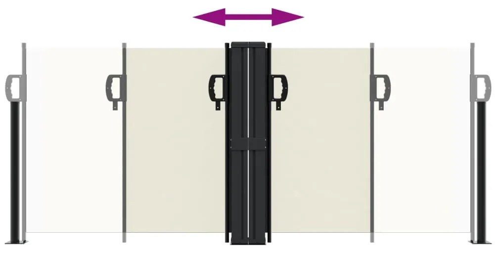 Toldo lateral retrátil 100x1000 cm creme