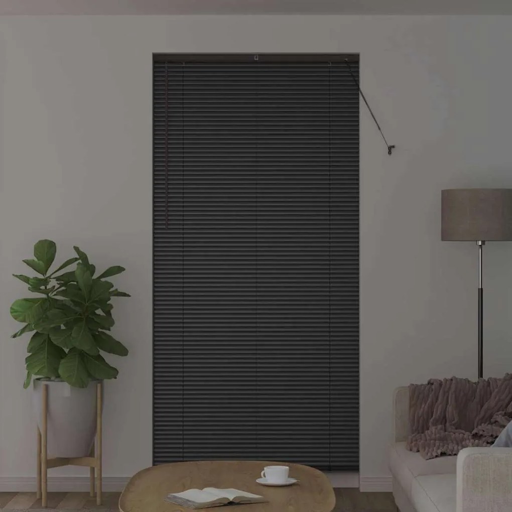 Persiana de Janela com cortinas Outros Manual Preto 100 x 220 cm Alumí