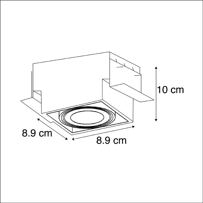 LED Foco de encastrar preto lâmpada-Wifi-GU10 trimless - ONEON 1 Moderno