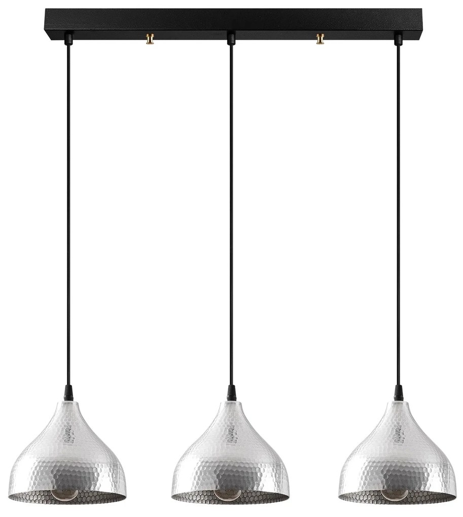Candeeiro de Teto Tattoo – Prateado – 68 x 18 cm