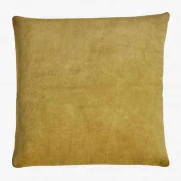 Coussin Carré 40x40 Cm En Coton Enid Amarelo Latão - Sklum
