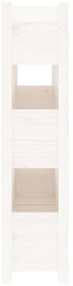 Vaso/floreira 112x25x104,5 cm madeira de pinho maciça branco