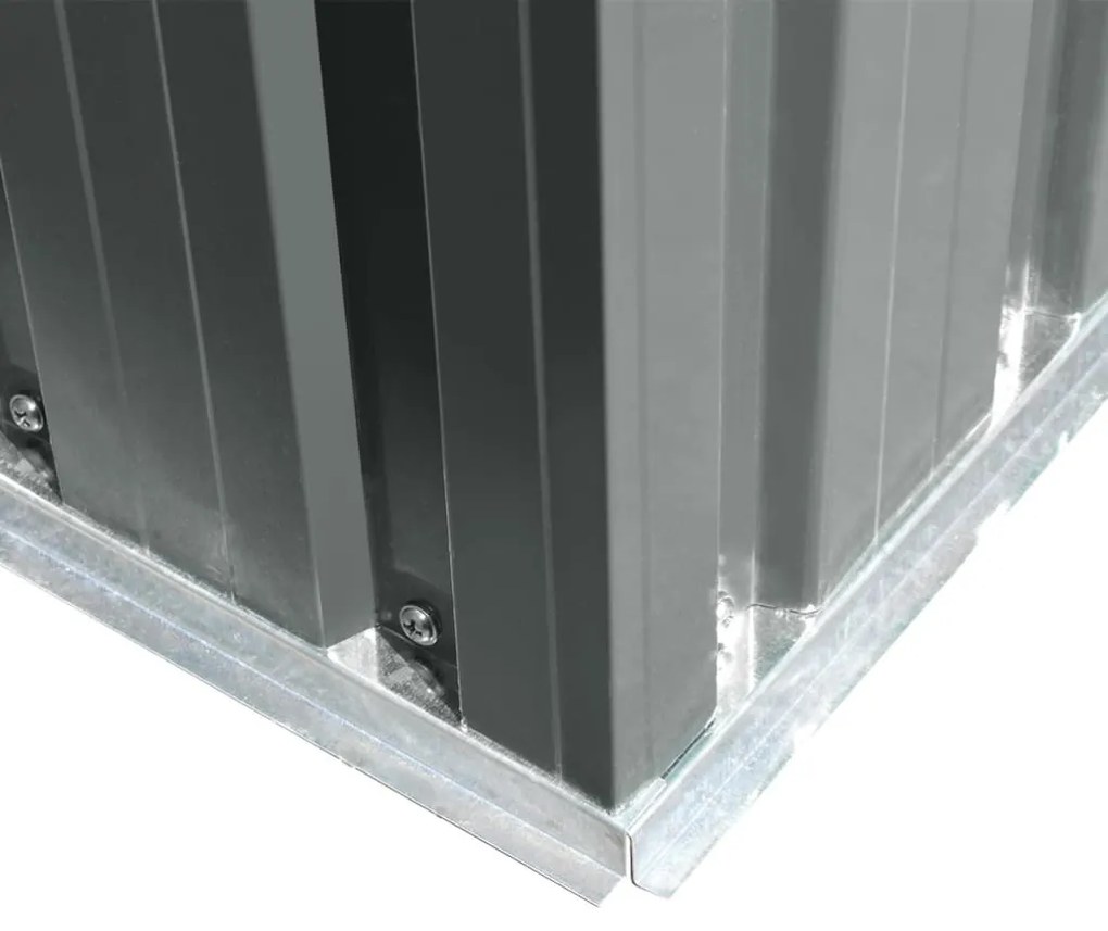 Abrigo de jardim metal cinzento 204x132x186 cm