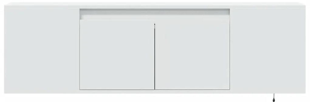 Móvel de parede para TV com luzes LED 135x31x39,5 cm branco