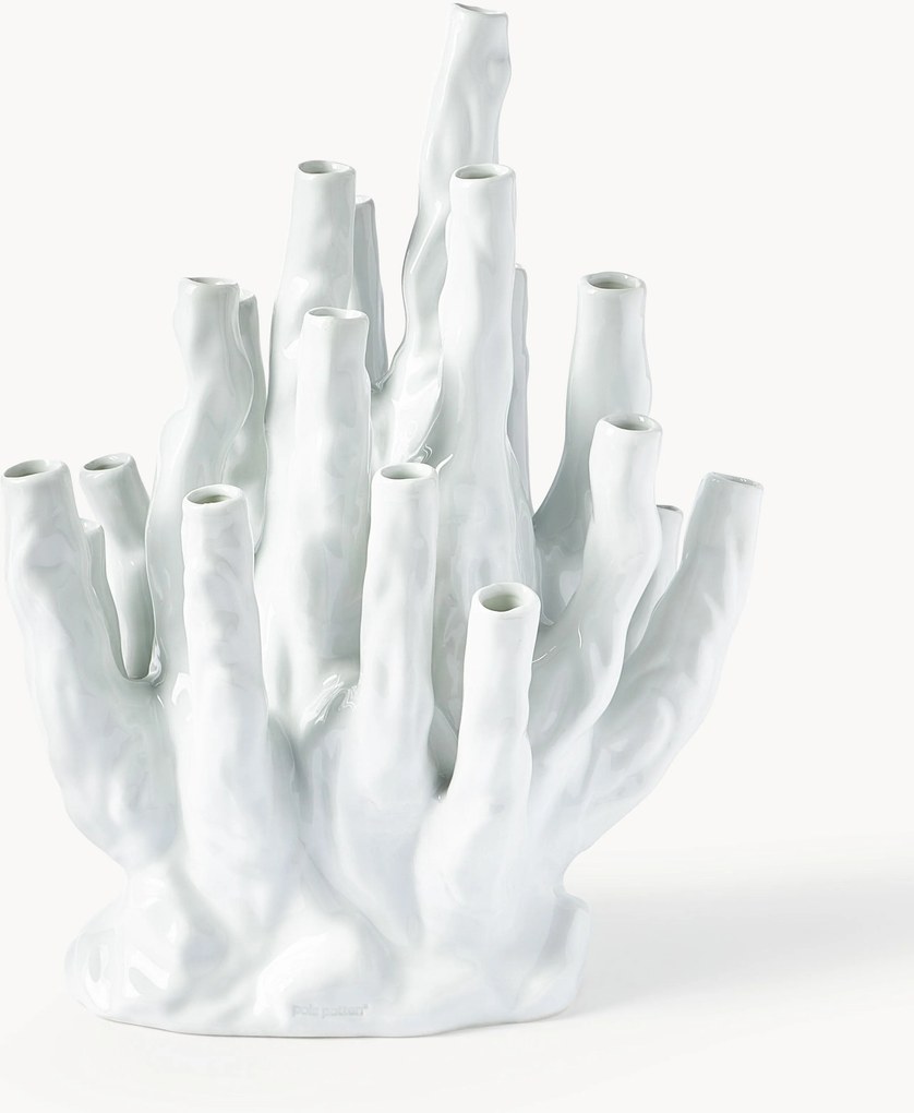 Jarra de design em porcelana Coral, Alt 40 cm
