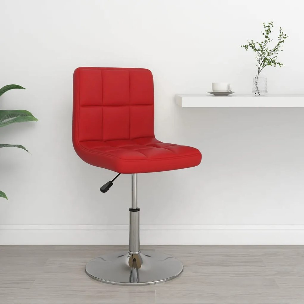 vidaXL Banco de bar couro artificial vermelho tinto